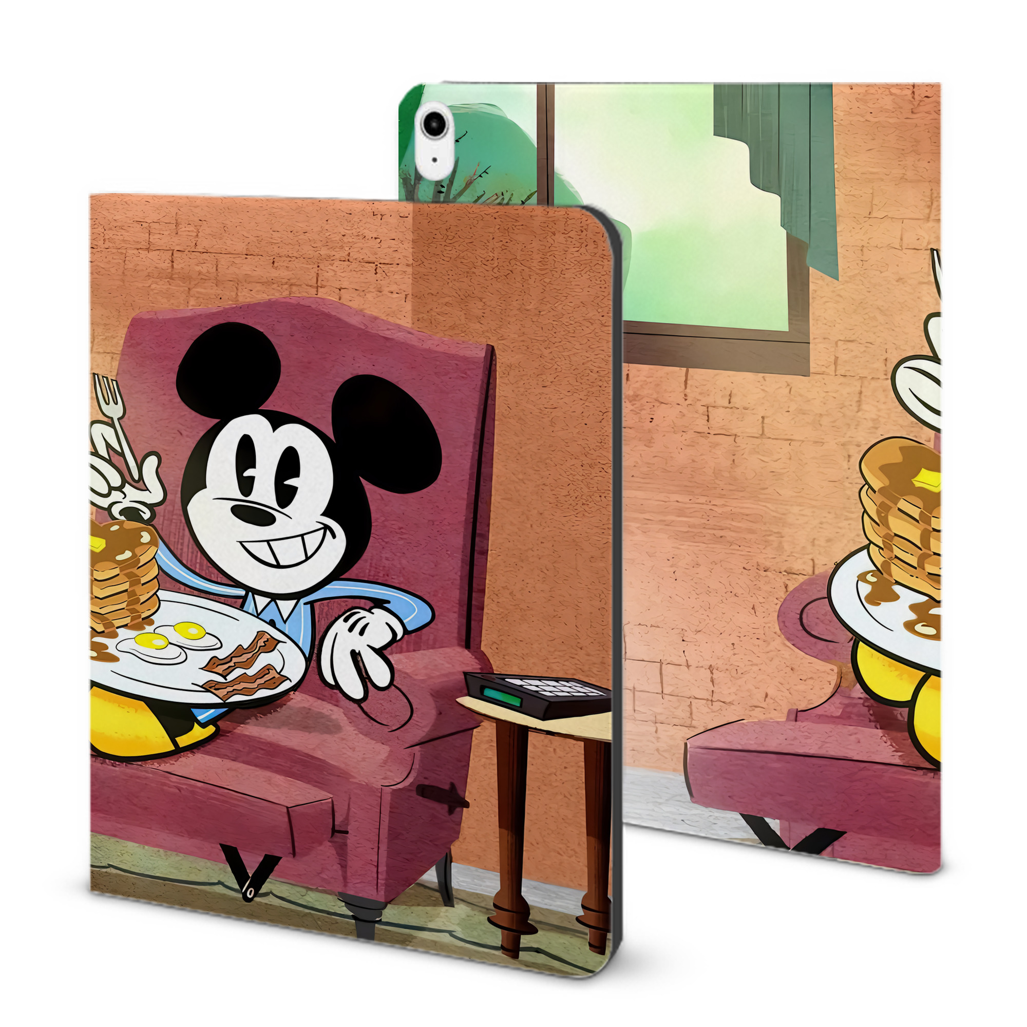 （画像用） ミッキーマウス Mickey Mouse IPadケース ペンホルダー付き ブックスタイルデザイン